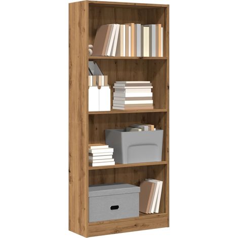 vidaXL Bibliothèque chêne artisanal 60x24x143 cm bois d'ingénierie