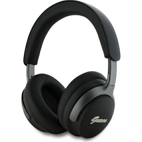 Cuffie Bluetooth on-ear Guess ANC con logo in metallo, colore nero.