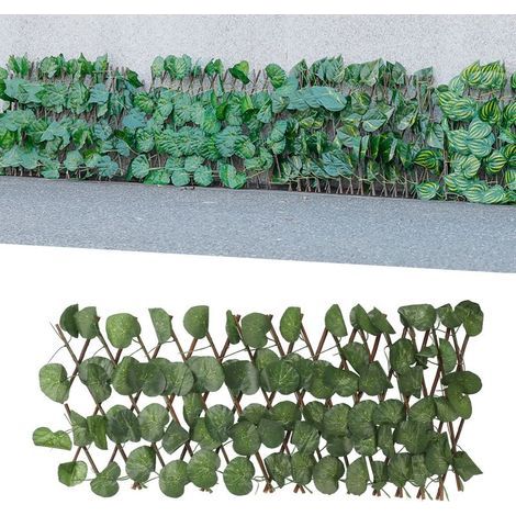 Fence Artificial Clôture Naturelle Simulée Begonia Décor Mur Plante Haie Tulle Imperméable Portable Extensible 200 cm Lot 1 (1/5)