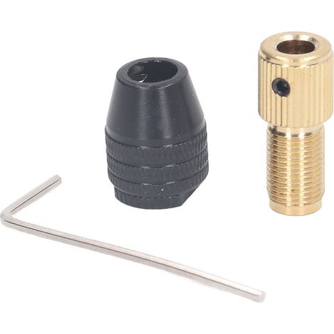Mandrin De Perceuse - 3 Mors Autoserrant - Pour Outils Rotatifs - Plage De Serrage 0 3 À 3 4 Mm - Tige En Laiton - 5 Mm (1/5)