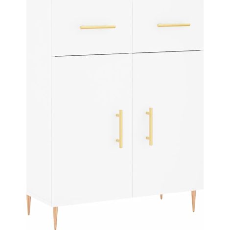 Credenza cassettiera cassettiera mobile contenitore organizer cucina soggiorno soggiorno 69,5 x 34 x 90 cm derivati del legno bianco 020030470
