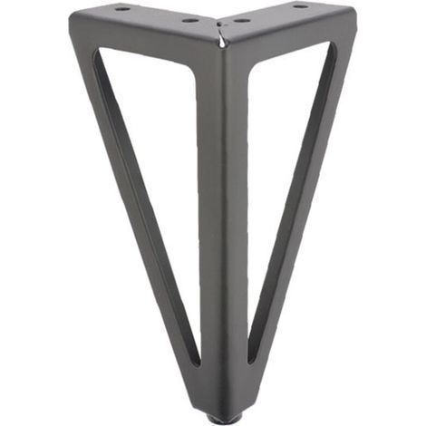 Set mit 4 Ersatz-Möbelfüßen aus Metall - Schwarz - 15 cm - Für Möbel, Schränke, Sofas, andere Möbelfüße. (1/5)