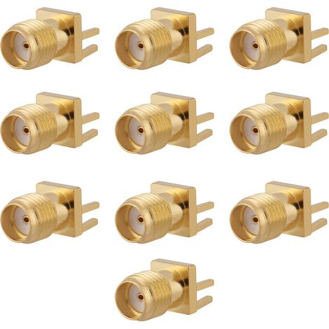 Connecteur femelle RF SMA-KE à trou interne, filetage externe, angle de décalage du trou interne (10 pièces) (1/5)