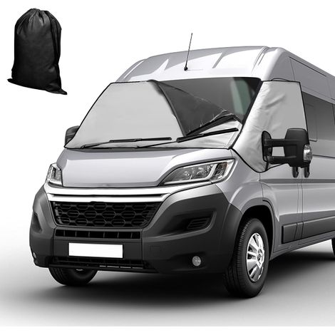 Couvre-pare-brise avant pour Boxer, Jumper, Ducato X250/290 de 2006 à 2025, en tissu Oxford 210D épais détachable, protection solaire anti-gel, anti-poussière (1/5)