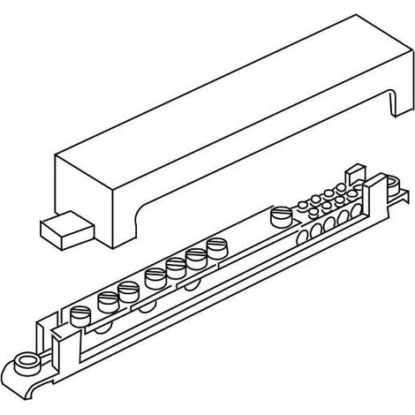 HKL Potentialausgleichschiene 409 lichtgrau 47 x 25 x 267 mm (1/2)
