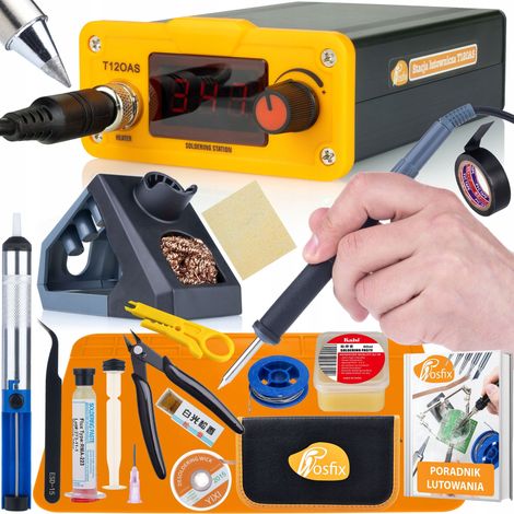 Rosfix Orange Akbash T12 – Station de Soudage 75W LCD Mode Sleep  Temp. 200–480°C  Set 14 avec organiseur