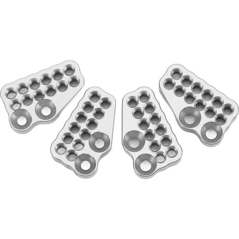4 supports métalliques de suspension avant/arrière pour Axial Capra 1.9 UTB AXI03004 - pièces de rechange voiture télécommandée argentées (1/5)