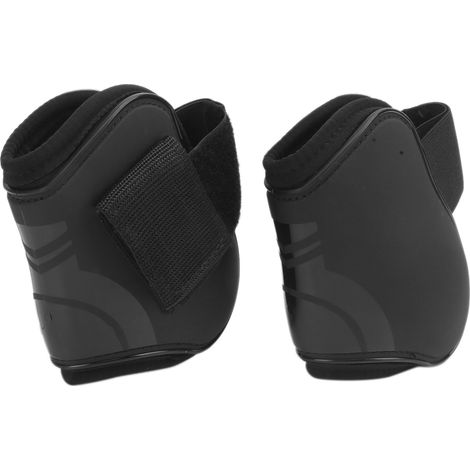 Lot de 4 guêtres de protection pour tendons de cheval, légères et réglables, pour le saut d'obstacles. Ensemble de 2 guêtres pour les membres postérieurs (taille L), noires. (1/5)