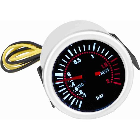 Jauge Turbo Numérique LED 12V 2 Pouces Universel Manomètre PSI Indicateur de Pression (1/5)