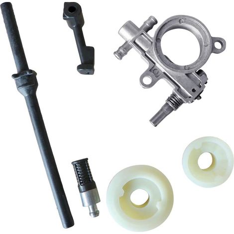Kit Vis Sans Fin Pompe à Huile 25CC Acier pour Tronçonneuse Chinoise Pièce Rechange Filtre Ligne (1/4)