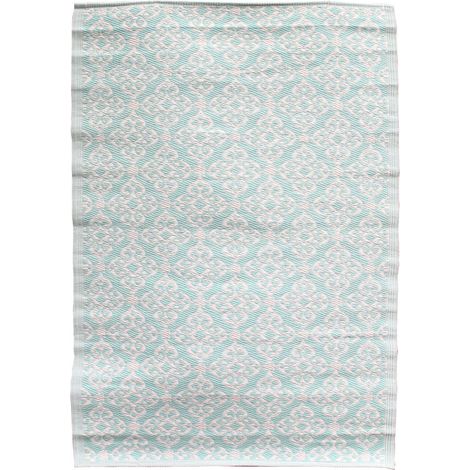 Tapis rectangulaire à motifs géométriques (1/4)