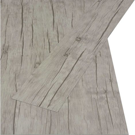 vidaXL Planches de Sol Autocollantes 32 pcs Chêne Lavé 4,46 m² PVC