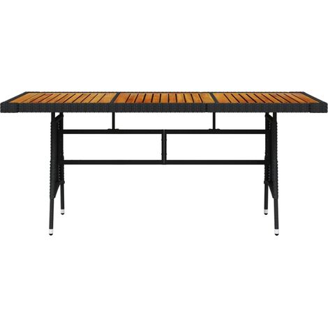 Maison Exclusive - Gartentisch Schwarz 160x70x72cm Poly Rattan &