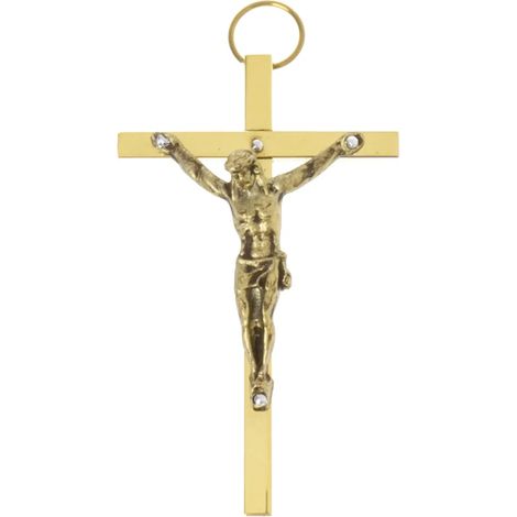 Hängekreuz Messing, gold 6,5 cm - mini (1/2)