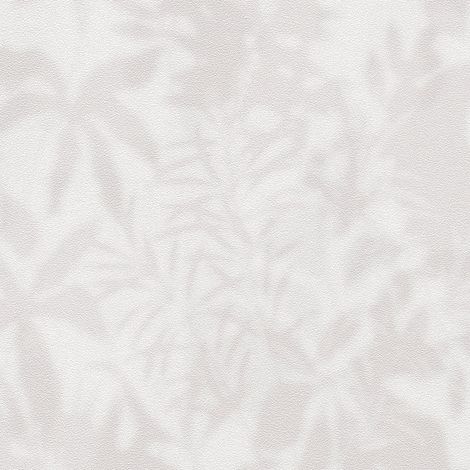 Ton-in-Ton Tapete Profhome 781512 heißgeprägte Vliestapete strukturiert mit floralen Ornamenten matt grau creme-weiß 5,33 m2