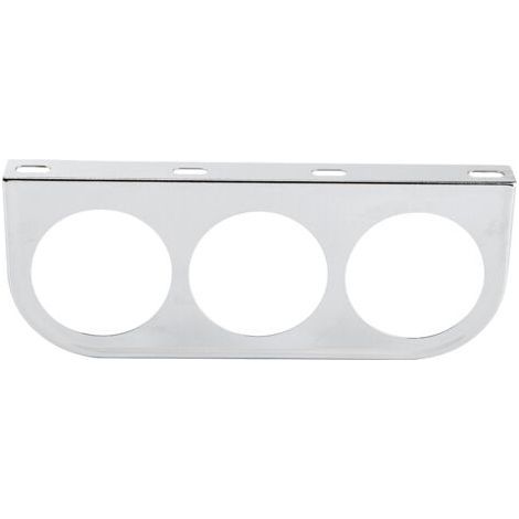 Soporte de montaje para tres indicadores de 52 mm/2 pulgadas, 3 orificios, soporte de hierro para indicadores del salpicadero del coche, color plata. (1/5)