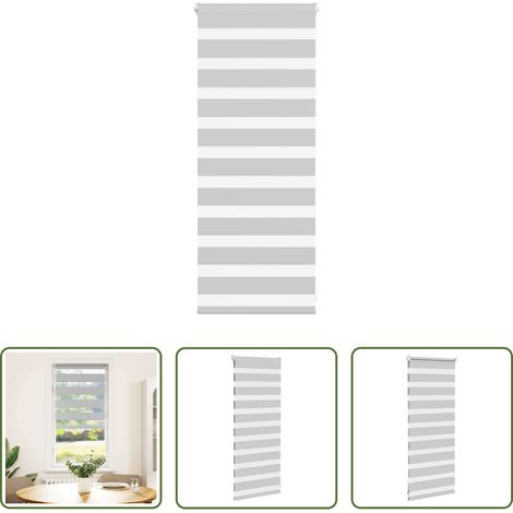 vidaXL Stoffrollo -  Doppelrollo Hellgrau 55x100 cm Stoffbreite 50,9 cm Polyester (1/5)