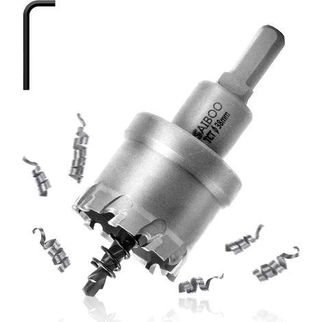 38mm Foret de Scie Cloche en Métal, Coupeur de Trou de Dents en Carbure de Tungstène avec Foret Pilote pour L'acier Inoxydable, Le Métal, au Fer, à L'aluminium et au Laiton (1/5)