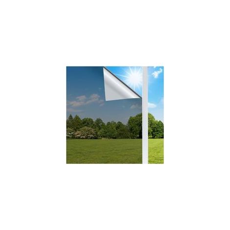 Film miroir fenêtre sans tain 45x200cm – Anti-UV 99% – Isolation thermique 90% – Protection de la vie privée – PVC adhésif