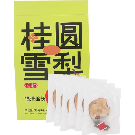 Thé vert au jasmin aux fruits 90g, thé froid avec longane séchée, poire des neiges et sucre candi, 6 sachets (1/5)