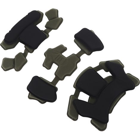 Coussinets de remplacement universels pour casque, mousse confortable couleur vert militaire, kit de doublure intérieure protectrice.