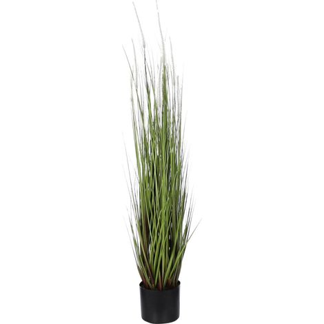 Mica Dogtail Gras grün in Topf 115 x 35 cm Kunstpflanzen