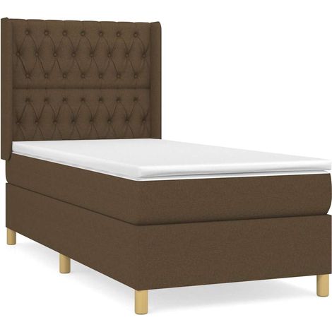 Maison Exclusive - Boxspringbett mit Matratze Dunkelbraun 100x200 (1/5)