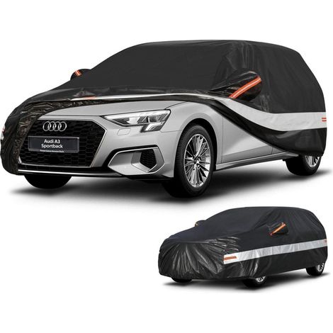 Autoabdeckung 10 Schichten 100% Wasserdicht für Audi A3 Sportback (1996-2025) Schwarz (1/5)