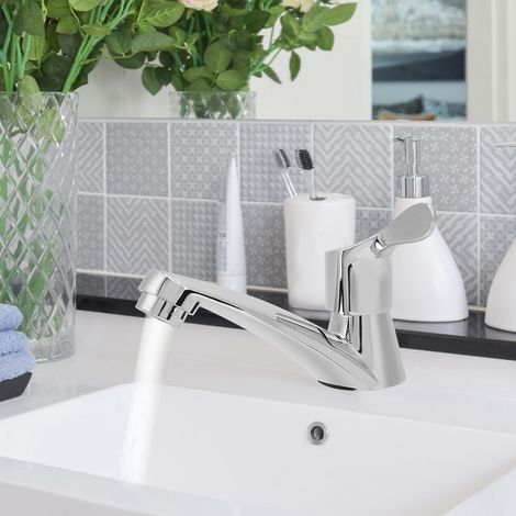 G1/2-Zoll-Einhebel-Wasserhahn für Waschbecken im Badezimmer (1/5)