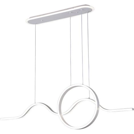 Suspension Year, blanche, 177 W, 15 756 lm, 3 000–6 000 K, 120 × 15 cm, éclairage d’ambiance, télécommande
