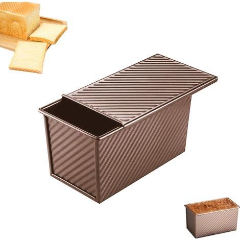 Moule à Pain - 1 pièce, Moule à Pain Rose Doré 21,5×11,8×11,3cm Antiadhésif Porte Coulissante - Pour Pain/Pâtisseries (1/5)