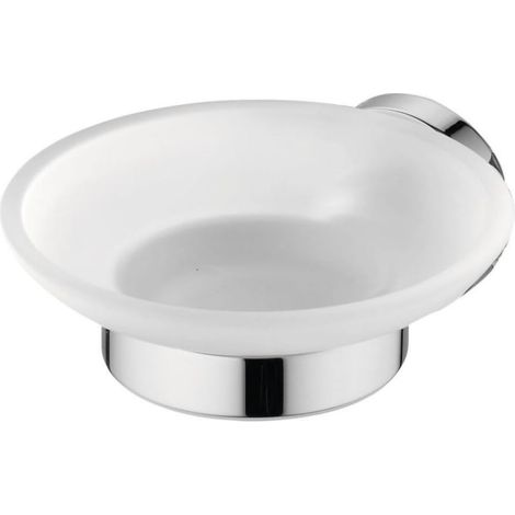 IDEAL STANDARD IOM Porte Savon Mural Rond Verre satiné Chrome Fixations incluses A9122AA