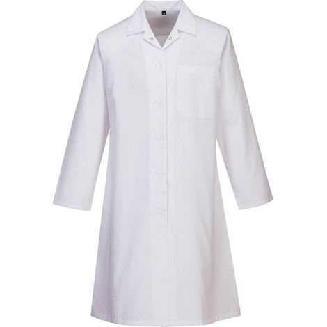 Chaqueta de mujer para alimentación, un bolsillo Blanco XS