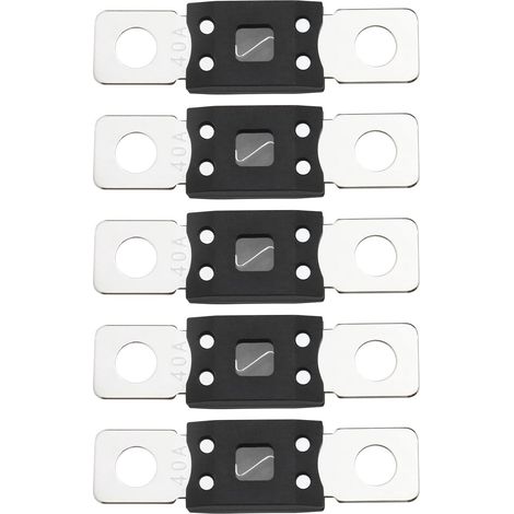 5pcs Mega 40A High Current Car Fuses Bolt-On Design for Cars Trucks Construction Vehicles Agricultural Machinery Bus Caravans (1/5)