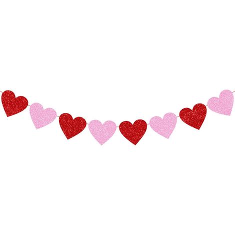 Drapeau Amour - Décoration Jour Des Amoureux - Pour Porte Fenêtre Mur Intérieur Extérieur - 1 Pièce (1/2)