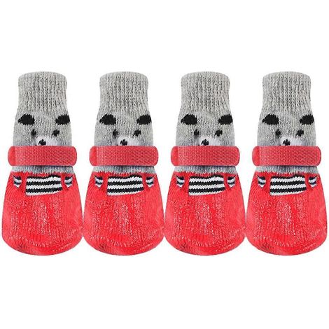 Wasserdichte, rutschfeste Outdoor-Hundesocken, rote Hundeschuhe Größe S, rutschfeste Hundesocken für Hundepfoten, Hundespaziergangzubehör.