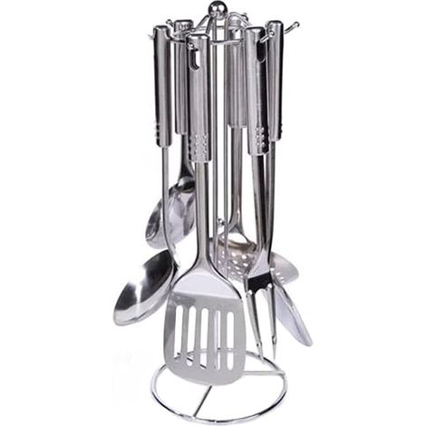 Küchenhelfer-Set, 7-teilig, Edelstahl, spülmaschinenfest, leicht zu reinigen, für die Zubereitung aller Arten von Speisen