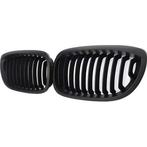 Parrilla delantera tipo riñón, diseño deportivo, plástico ABS duradero, negro mate. (1/2)