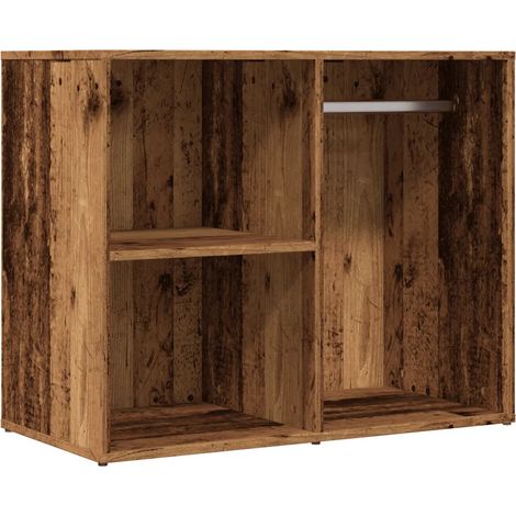 Armadio da toeletta elegante moderno ampio spazio portaoggetti 80 x 40 x 65 cm legno multistrato vecchio legno 020051010