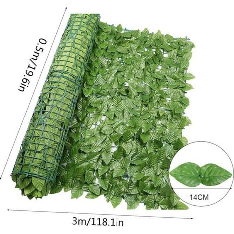Écran De Clôture - Haie Artificielle En Feuilles De Lierre - Pour Balcon Jardin Terrasse - 0,5 x 3 M - 1 Rouleau (1/5)