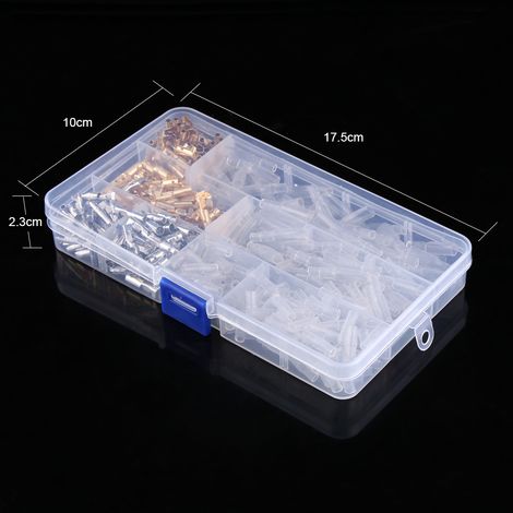 100 paires de cosses de connecteur 3,9 mm avec capuchons isolants (1/4)