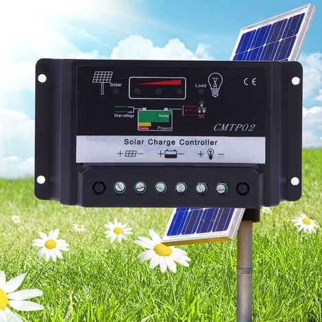 TrAdE Shop Traesio - Regolatore Di Carica 12/24v 20a Pannello Solare Fotovoltaico Camper Nautica -