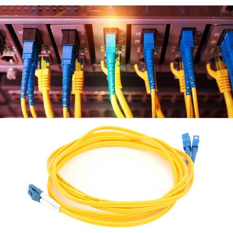 Câble de raccordement à fibre optique LC UPC, cordon patch pour communications haut débit, 3 mètres (1/5)