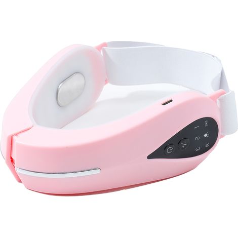 Appareil de massage facial en V avec télécommande Bluetooth, réducteur de double menton, appareil de lifting facial intelligent pour la maison, rose (1/5)