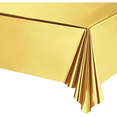 Einweg-Tischdecke Gold 137x274cm für Partys, Hochzeiten, Haushalt