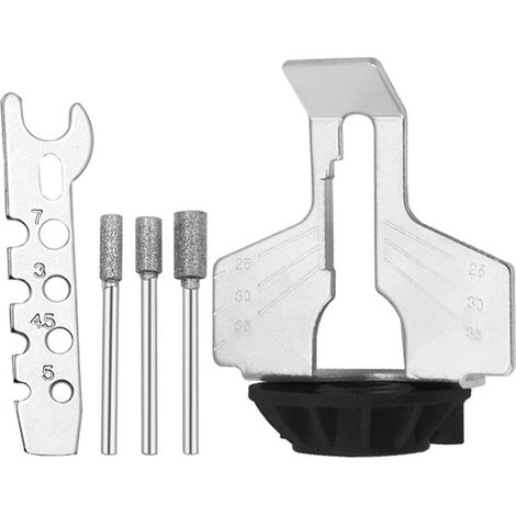 Kettensägen-Schärfset, elektrischer Winkelschleifer, Polierzubehörset, Sägeketten, Werkzeug, Zubehör im Angebot, Bohrschablone, Adapterkopf