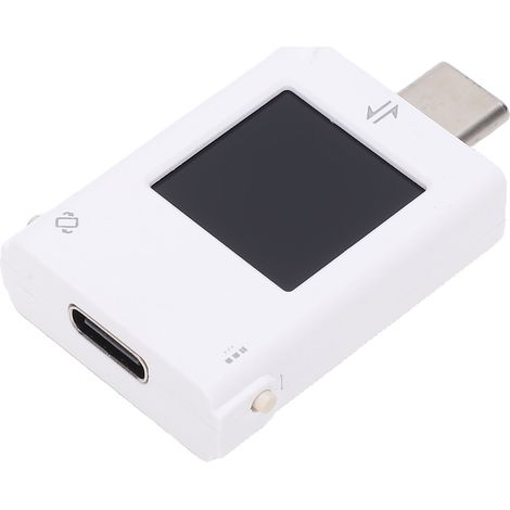 Testeur charge USB C B10 blanc multi-protocoles écran couleur enregistrement données max pour chargeurs téléphones ordinateurs portables (1/5)