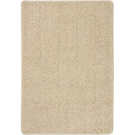 Shaggy-Teppich Creme 160x230 cm Rutschfest