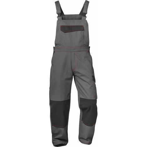 Gr .52 ZULTE TWILL-LATZHOSE grau ZULTE TWILL BIB TROUSERS (1/2)