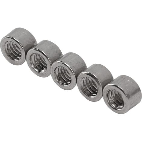 Runde Verbindungsmuttern M4x0,7, 50 Stück, Länge 4 mm, Edelstahl 304, robuste Verbinder für Reparaturen und Wartungsarbeiten. (1/5)